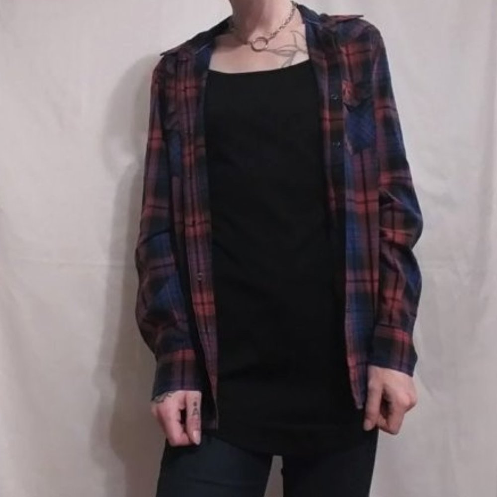 Aeo Plaid Button Up - image 3